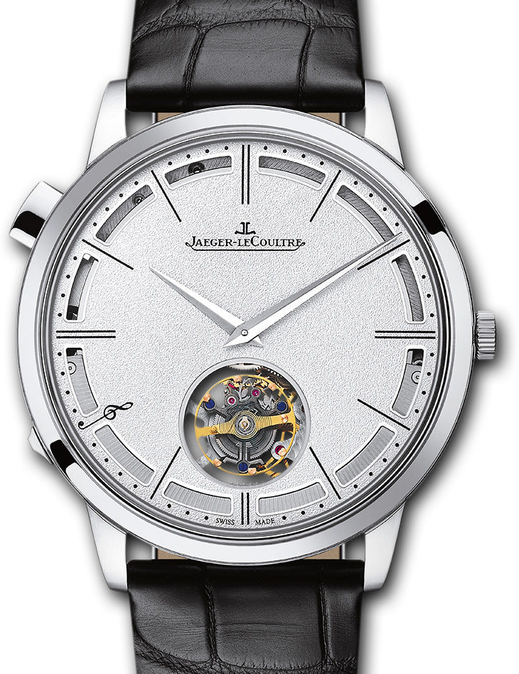 Jaeger-LeCoultre Calibre 362 Master Ultra Thin Minute Repeater Flying Tourbillon 1313520 Silver?Index White Gold Leather 41mm Automatic - BRAND NEW