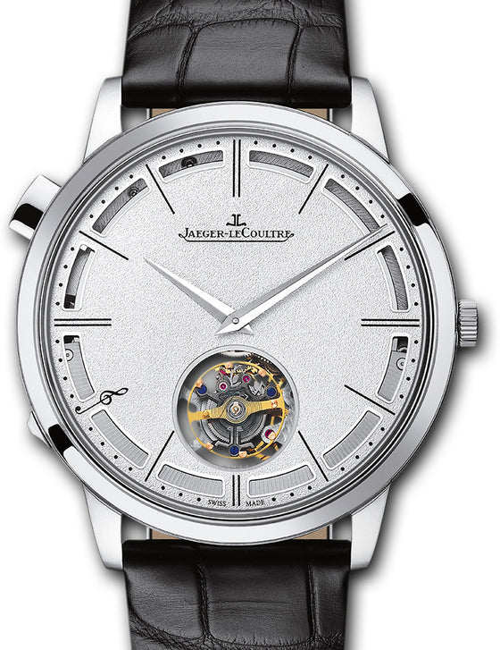 Jaeger-LeCoultre Calibre 362 Master Ultra Thin Minute Repeater Flying Tourbillon 1313520 Silver Index White Gold Leather 41mm Automatic - BRAND NEW