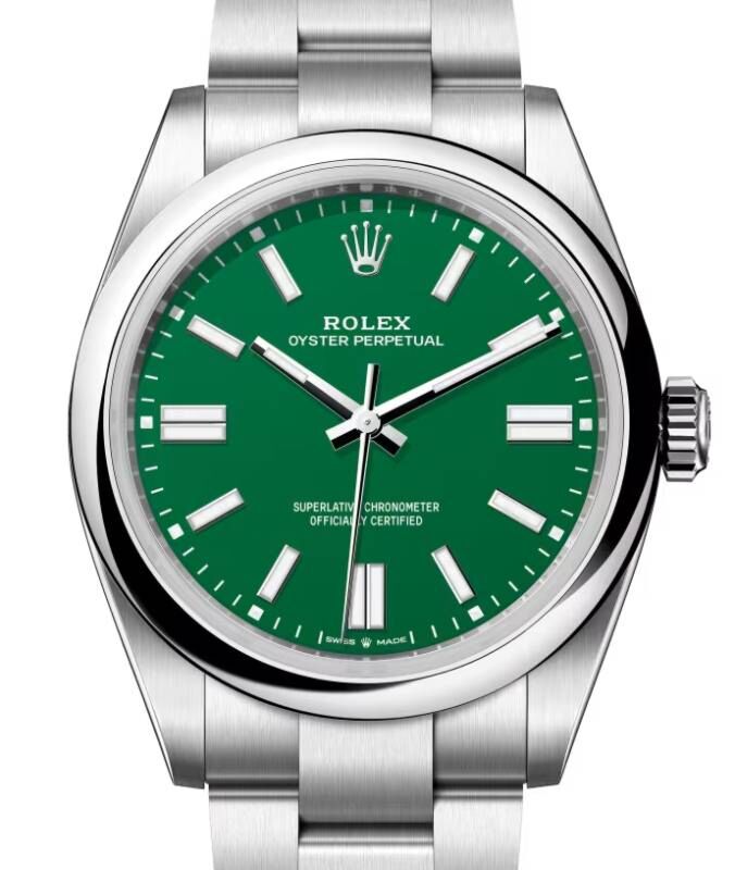 Rolex Oyster Perpetual 41 mm 134300GRN Steel Luminous