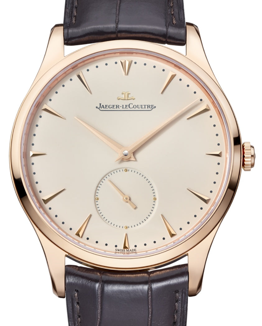 Jaeger-LeCoultre Calibre 896 Master Ultra Thin Small Second 1352520 Eggshell Beige Index Rose Gold Leather 40mm Automatic BRAND NEW