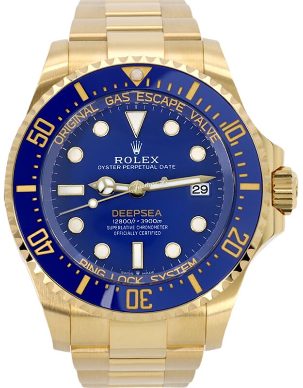 Rolex Deepsea 44 mm 136668LB Yellow Gold Blue
