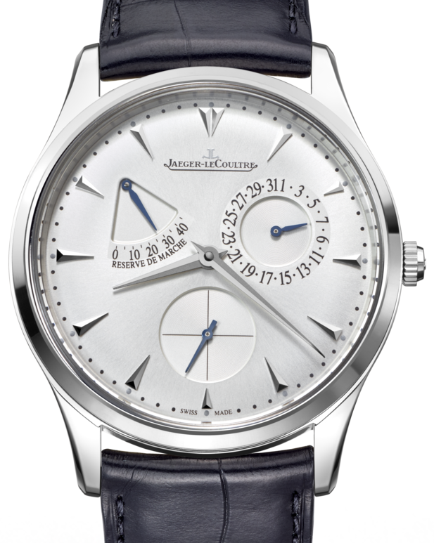 Jaeger-LeCoultre Calibre 938 Master Ultra Thin R?serve de Marche 1378420 Silver Index Stainless Steel Leather 39mm Automatic - BRAND NEW