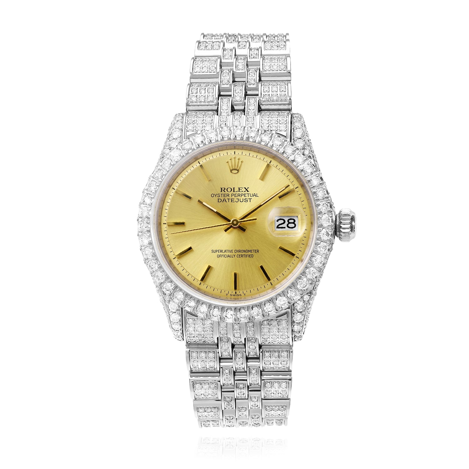 Rolex Datejust 36 mm 36mm Diamond Bezel Yellow Gold/Diamonds None