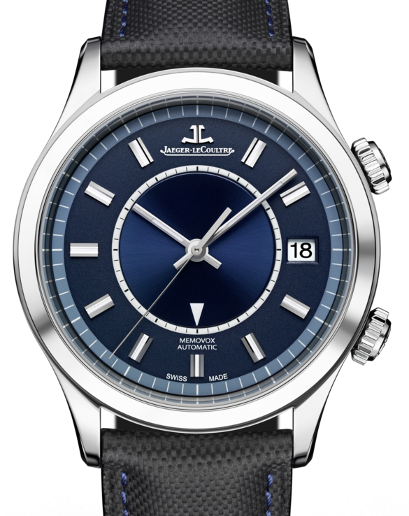 Jaeger-LeCoultre Calibre 956 Master Memovox 141848J Blue Index Stainless Steel Leather 40mm Automatic BRAND NEW