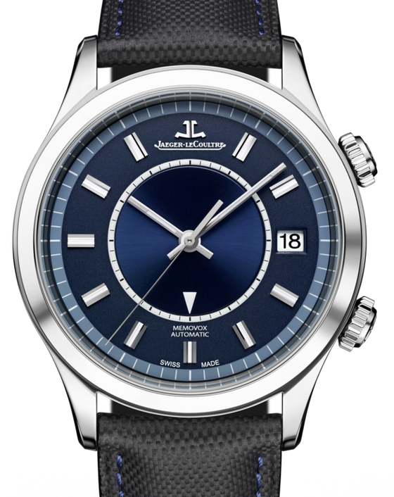Jaeger-LeCoultre Calibre 956 Master Memovox 141848J Blue Index Stainless Steel Leather 40mm Automatic BRAND NEW