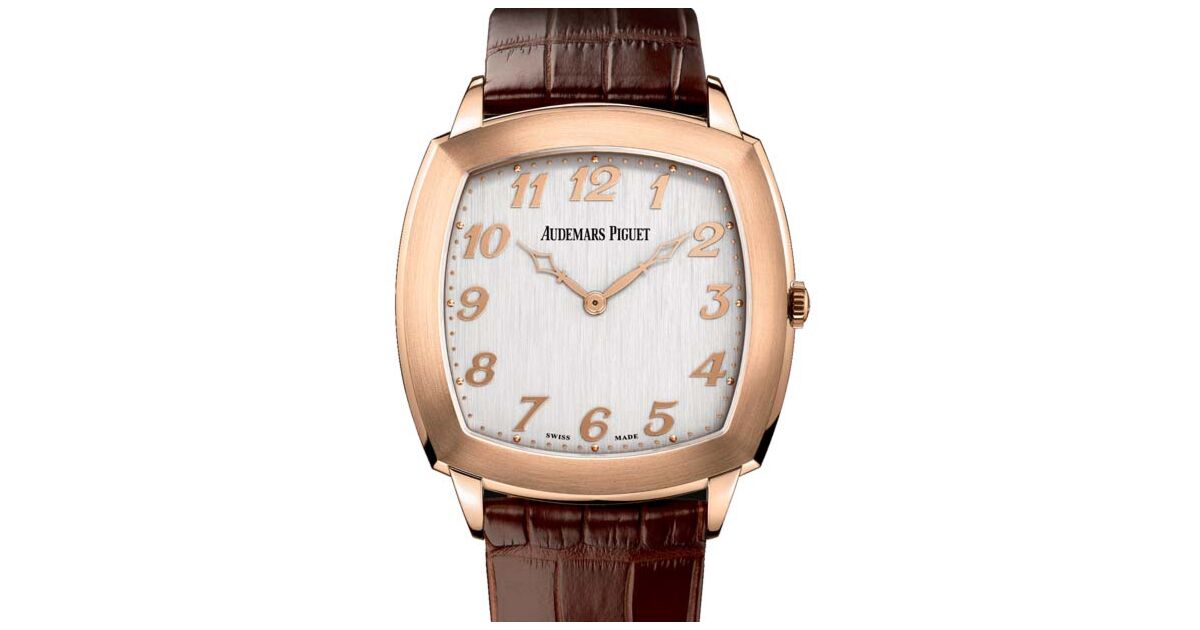 Audemars Piguet 15335OR.OO.A092CR.01 Tradition Extra-Thin 41mm Silver Arabic Rose Gold Leather BRAND NEW