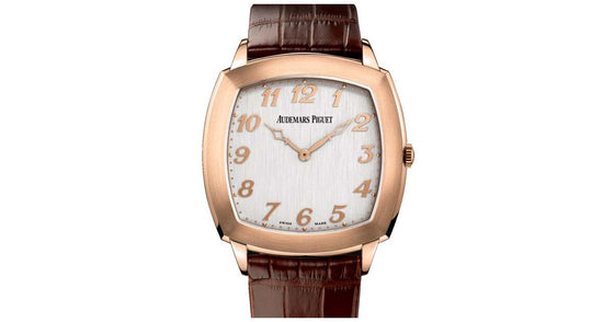 Audemars Piguet 15335OR.OO.A092CR.01 Tradition Extra-Thin 41mm Silver Arabic Rose Gold Leather BRAND NEW