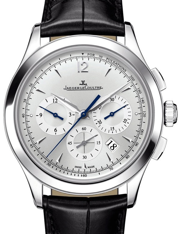 Jaeger-LeCoultre Calibre 751A/1 Master Chronograph 1538420 Silver Index Stainless Steel Leather 40mm Automatic BRAND NEW