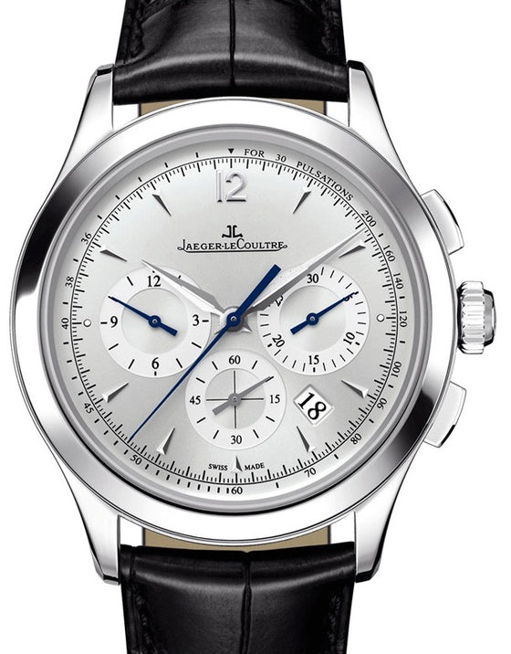 Jaeger-LeCoultre Calibre 751A/1 Master Chronograph 1538420 Silver Index Stainless Steel Leather 40mm Automatic BRAND NEW