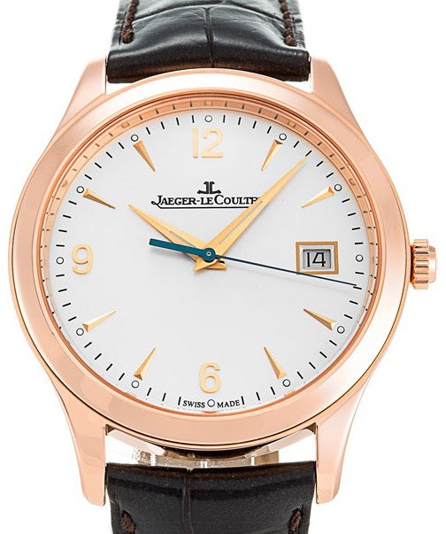 Jaeger-LeCoultre Calibre 899/1 Master Control Date 1542520 Silver Arabic / Index Rose Gold Leather 39mm Automatic BRAND NEW