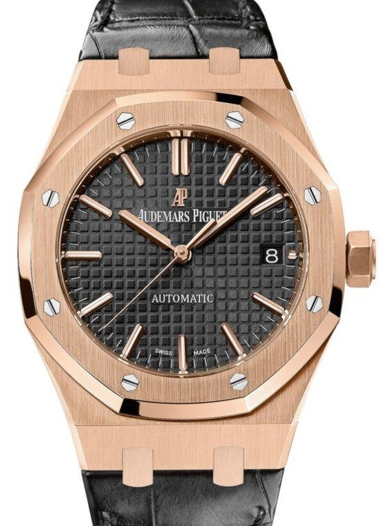 Audemars Piguet Ladies Royal Oak 37 mm 15450OR.OO.D002CR.01 Rose Gold Black