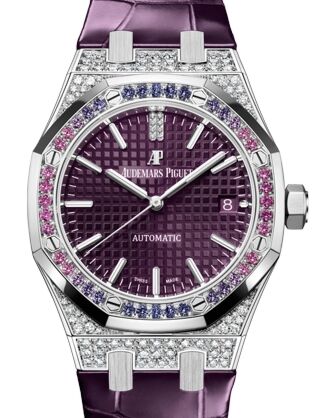 Audemars Piguet Royal Oak Selfwinding 37 mm 15452BC.ZY.D600CR.01 White Gold/Diamonds Purple