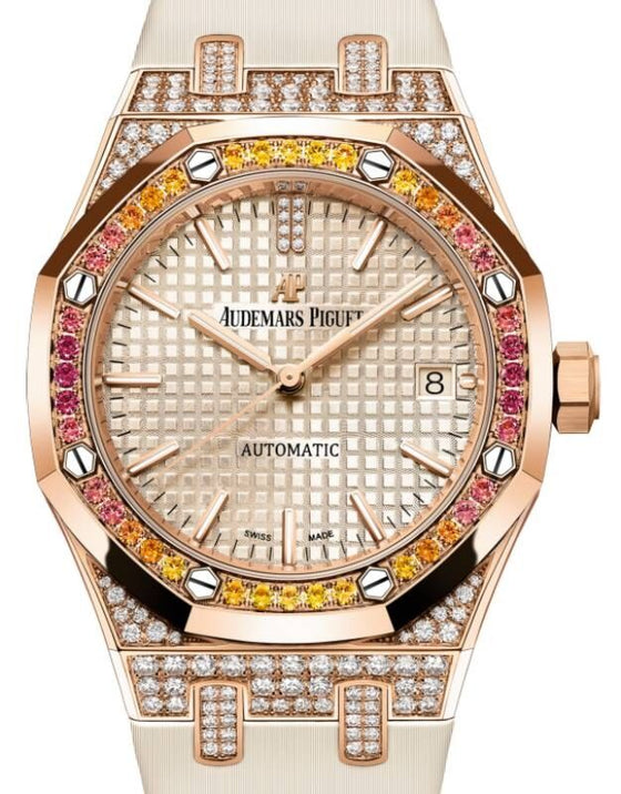 Audemars Piguet Royal Oak 37 mm 15452OR.ZY.D038VE.01 Rose Gold/Diamonds Black/Golden