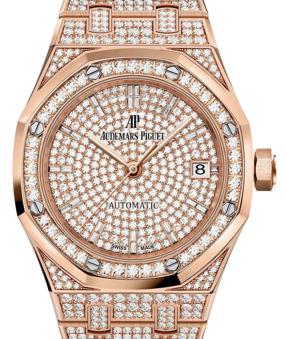 Audemars Piguet Royal Oak Selfwinding 37 mm 15452OR.ZZ.1258OR.02 Rose Gold/Diamonds Diamond Pave