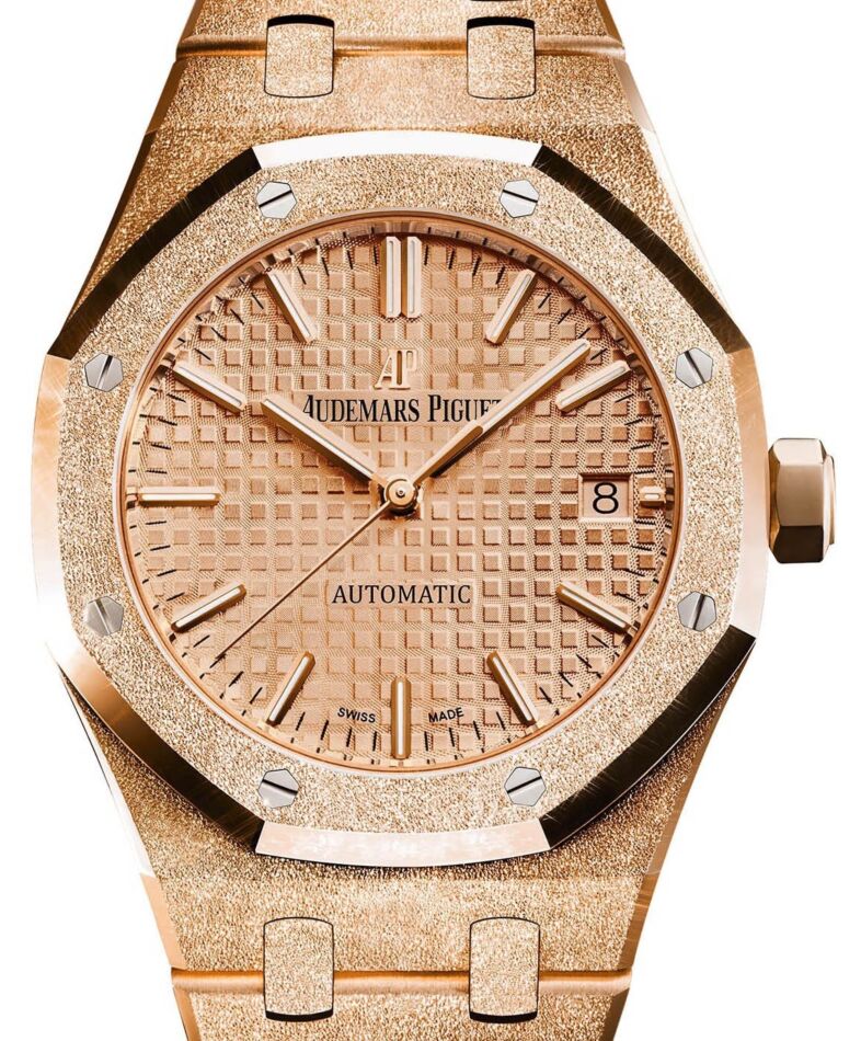 Audemars Piguet Royal Oak Frosted Gold 37 mm 15454OR.GG.1259OR.03 Rose Gold Pink