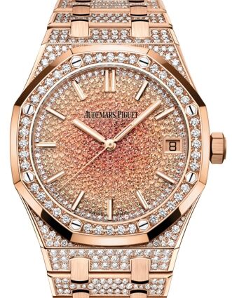 Audemars Piguet Royal Oak Selfwinding 41 mm 15502OR.ZZ.1222OR.01 Rose Gold/Diamonds Analog