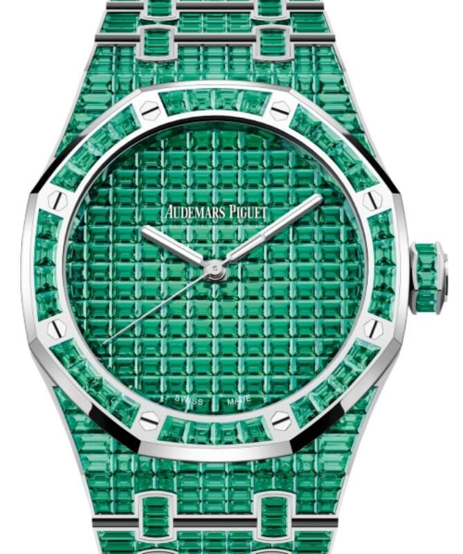 Audemars Piguet Royal Oak 41 mm 15514BC.EE.1284BC.01 White Gold/Gem Stone Green