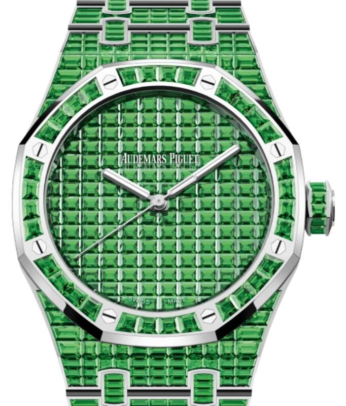 Audemars Piguet Royal Oak 41 mm 15514BC.TV.1284BC.01 White Gold/Gem Stone Green