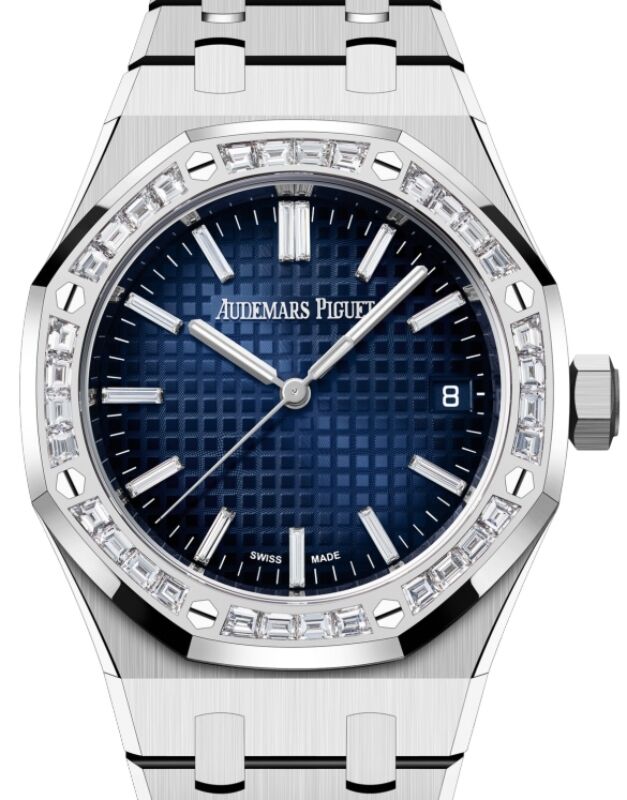 Audemars Piguet Royal Oak 37 mm 15551BC.ZZ.1356BC.01 White Gold Blue