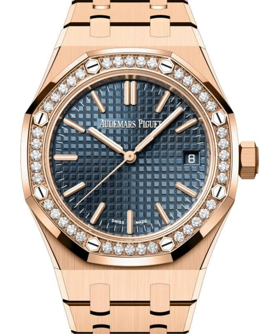 Audemars Piguet Royal Oak 37 mm 15551OR.ZZ.1356OR.02 Rose Gold Blue