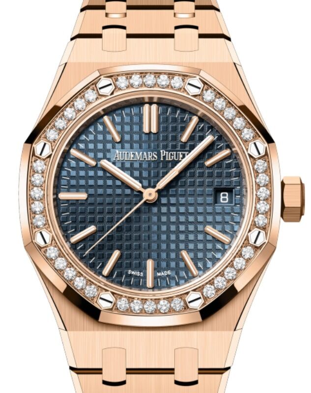Audemars Piguet Royal Oak 37 mm 15551OR.ZZ.1356OR.05 Rose Gold Blue