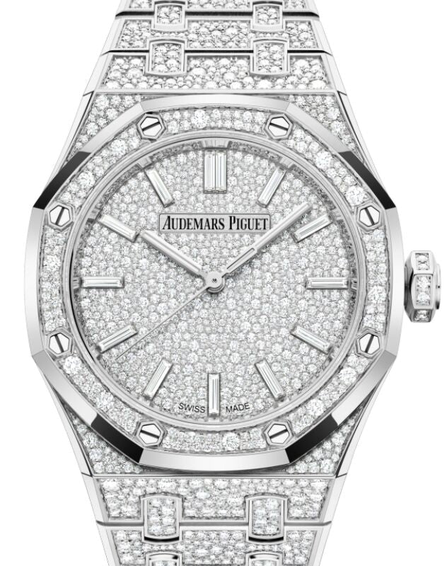 Audemars Piguet Royal Oak 37 mm 15552BC.ZZ.1358BC.01 White Gold/Diamonds Black/Golden