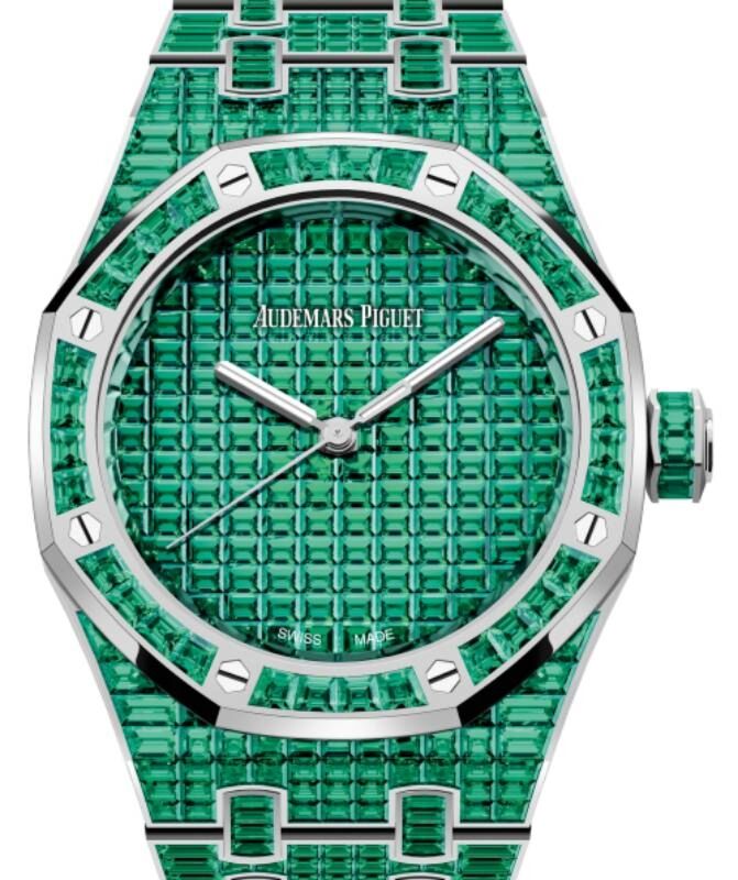 Audemars Piguet Royal Oak 37 mm 15554BC.EE.1274BC.01 White Gold/Gem Stone Green