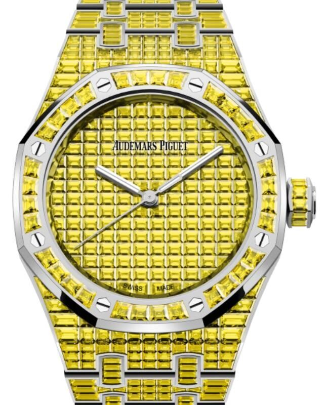 Audemars Piguet Royal Oak 37 mm 15554BC.RY.1274BC.01 White Gold/Gem Stone Yellow