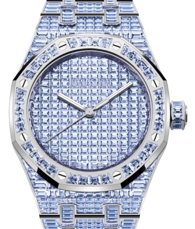 Audemars Piguet Royal Oak 37 mm 15554BC.TF.1274BC.01 White Gold/Gem Stone Blue
