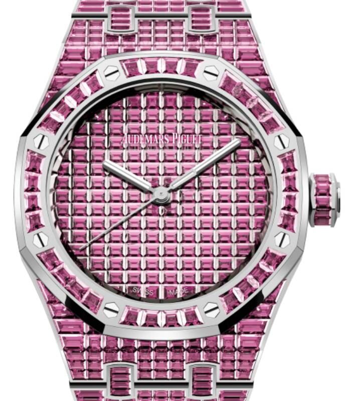 Audemars Piguet Royal Oak 37 mm 15554BC.TM.1274BC.01 White Gold/Gem Stone Pink