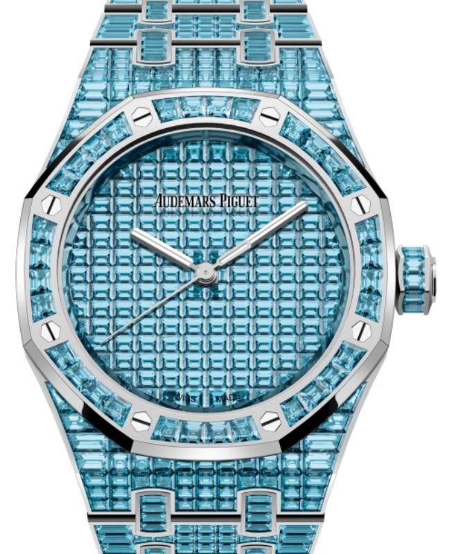 Audemars Piguet Royal Oak 37 mm 15554BC.TO.1274BC.01 White Gold/Gem Stone Blue