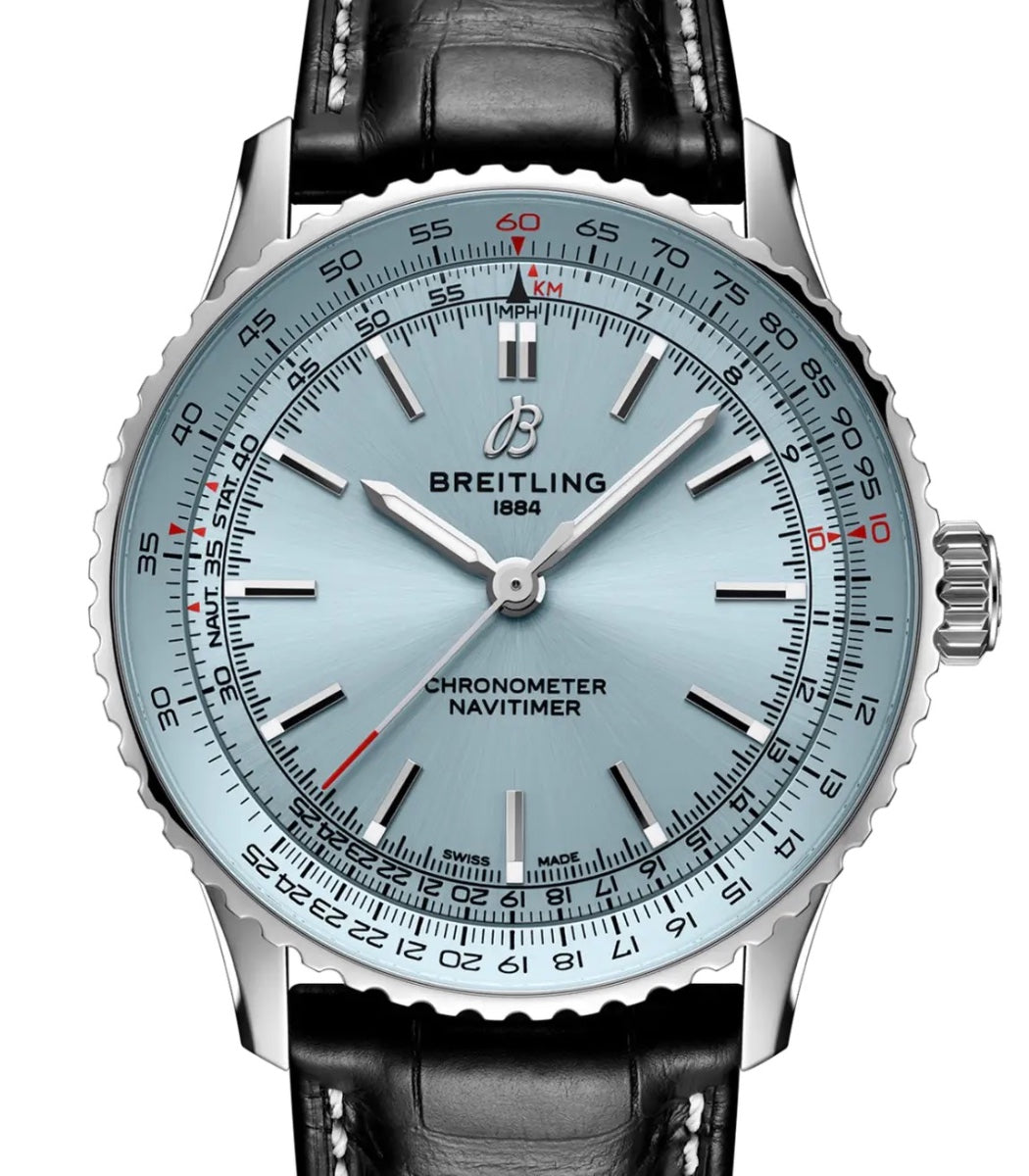 Breitling Navitimer Automatic 41 Steel Blue Dial Leather Strap A17329171C1P1