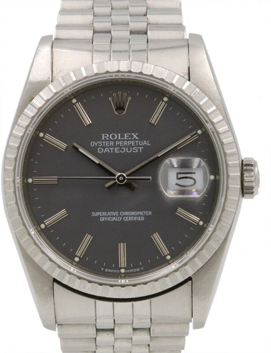 Rolex Datejust 36 mm 16220GSJ1 Steel Dark Rhodium