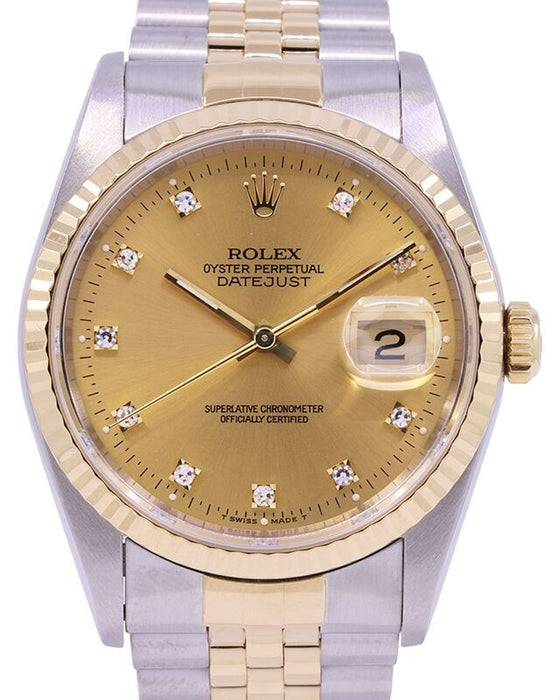 Rolex Datejust 36 36 mm 16233CDJP3 Steel/Yellow Gold Champagne