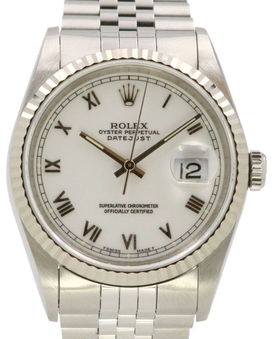 Rolex Datejust 36 36 mm 16234WR3 Steel/White Gold White