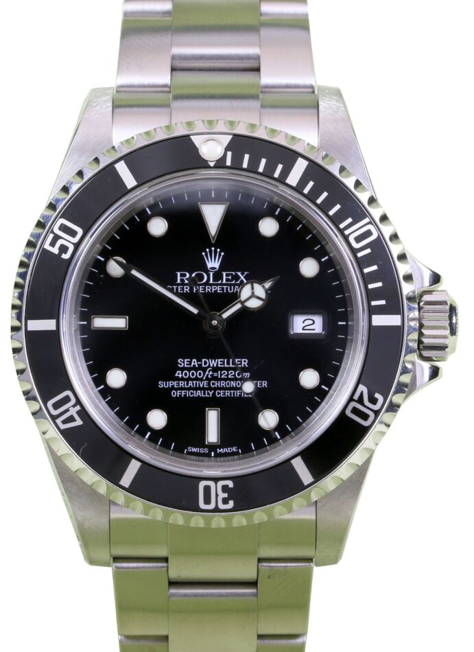 Rolex Seadweller 40 mm 16600 holes-1 Steel Black