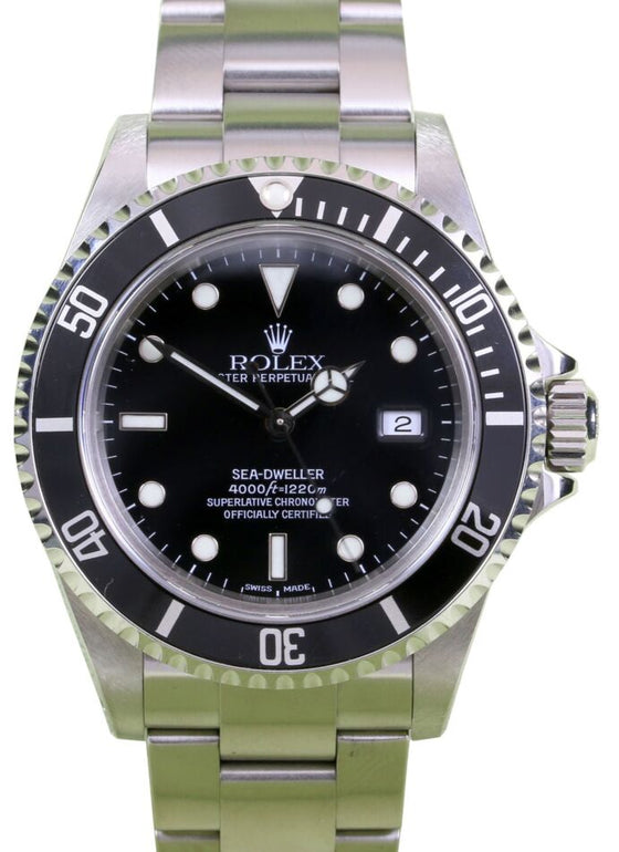 Rolex Seadweller 40 mm 16600 holes-1 Steel Black