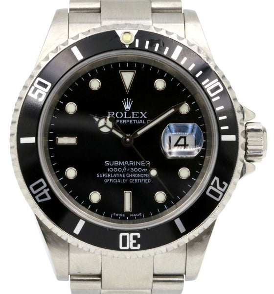 Rolex Submariner 40 mm 16610D1 Steel Black