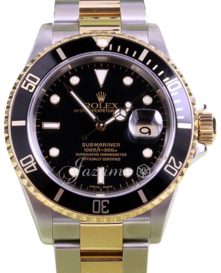 Rolex Submariner 40 mm 16613BLKF1 Steel/Yellow Gold Black
