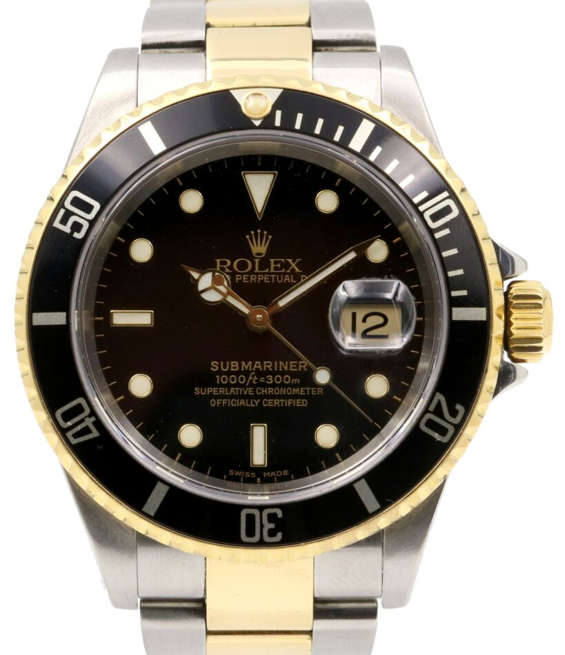 Rolex Submariner 40 mm 16613BLKP1 Steel/Yellow Gold Black
