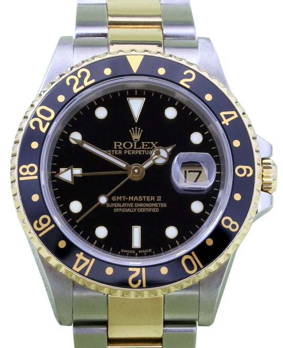 Rolex GMT Master II 40 mm 16713-2 Steel/Yellow Gold Black