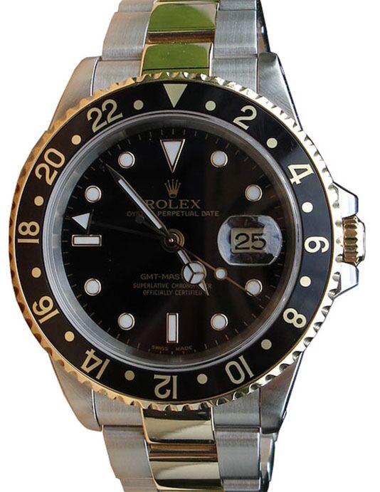 Rolex GMT-Master II 40 mm 16713 holes s-3 Steel/Yellow Gold Black