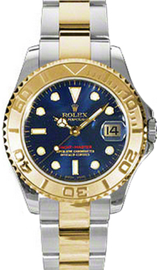 Rolex Yacht-Master 35 35 mm 168623-BLU Steel/Yellow Gold Luminous