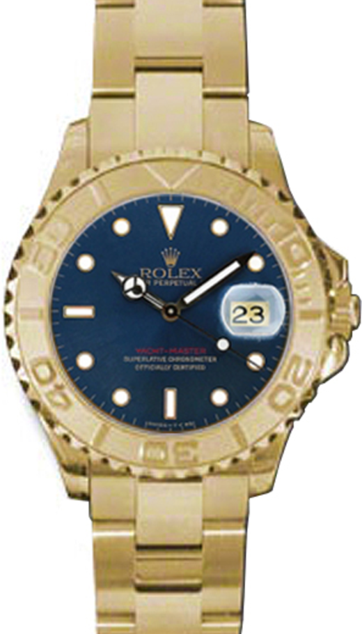 Rolex Yacht-Master 29 29 mm 169628-BLU Yellow Gold Luminous
