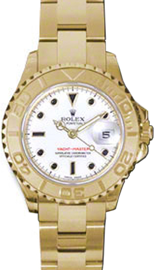 Rolex Yacht-Master 29 29 mm 169628-WHT Yellow Gold Luminous