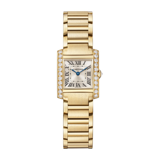 Cartier Tank Francaise Ladies Watch Small Quartz Yellow Gold/Diamonds Golden Dial WJTA0039 - BRAND NEW