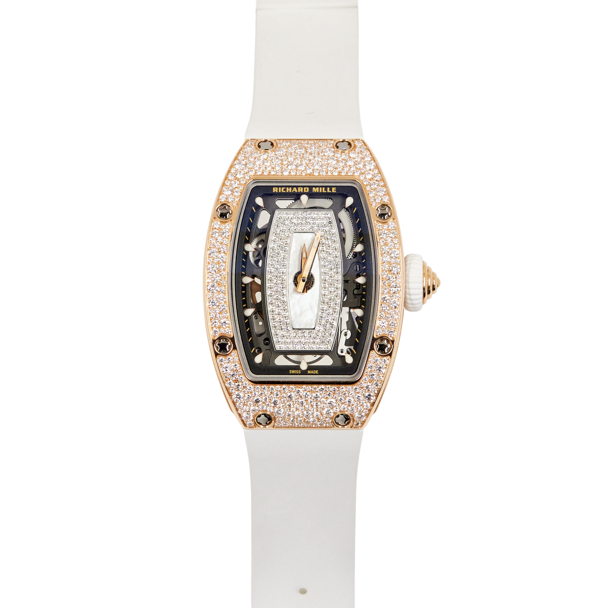 Richard Mille Automatic Winding 40 mm RM07-01RGSNOW Rose Gold/Diamonds Automatic