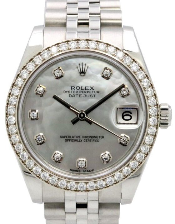 Rolex Datejust 31 mm 178384-1 Steel/White Gold/Diamonds White Mother of Pearl