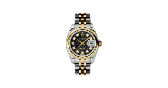 Rolex Lady-Datejust 26 179163-BLKJDJ Black Jubilee Diamond Yellow Gold Stainless Steel Jubilee - BRAND NEW