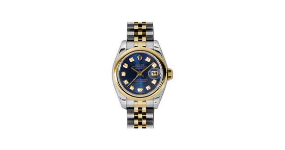 Rolex Lady-Datejust 26 179163-BLUDJ Blue Diamond Yellow Gold Stainless Steel Jubilee - BRAND NEW
